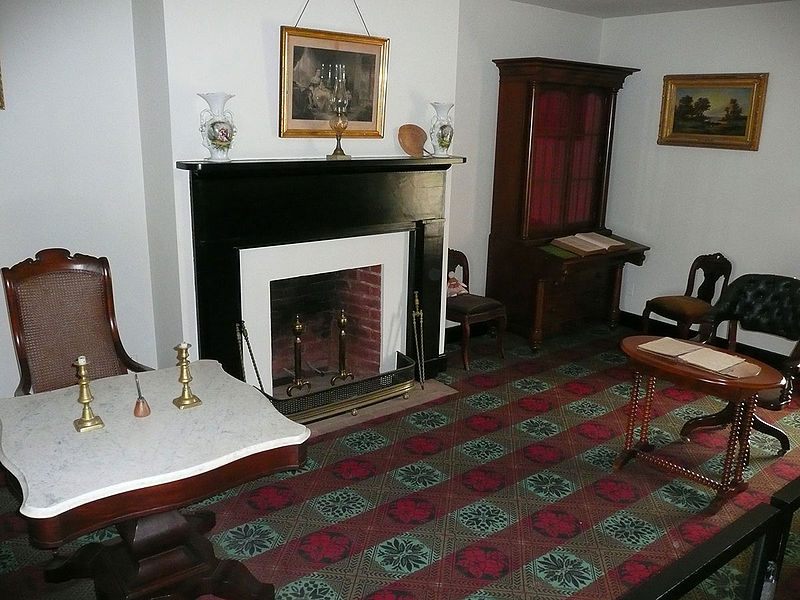 The parlor of the (reconstructed) McLean House, Appomattox Court House, 