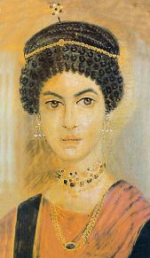 portrait of Roman lady from Fayum, Egypt
